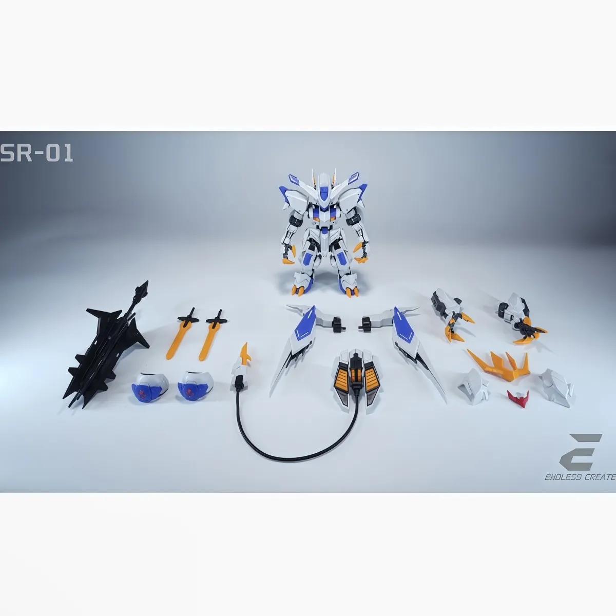 

Endless Create MGSD Barbatos Baal SR-01 Byaki White Ghost Double Armor Assembly Model Kit Plastic Toy Hobbyists Can Collect Gift