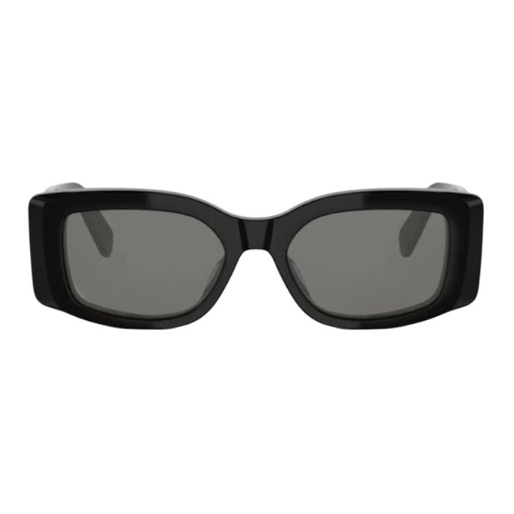 Celine Rectangular Sunglasses With Arc De Triomphe Logo Women Sunglasses Black Gold CL40282U-01B