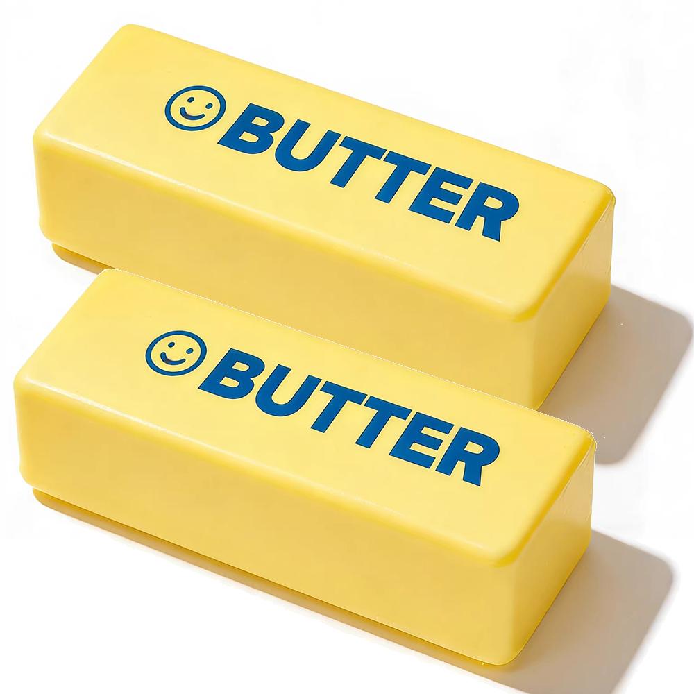 2Pcs Butter Stick Squishy Fidget Toys Elastic Cheese Stick Funny Squeeze Prank Toy Stress Anxiety Relief Game