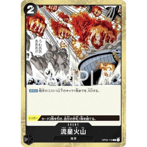 One Piece Card Game OP02-119 Meteor Volcano (R Rare) Booster Pack Summit Showdown (OP-02)