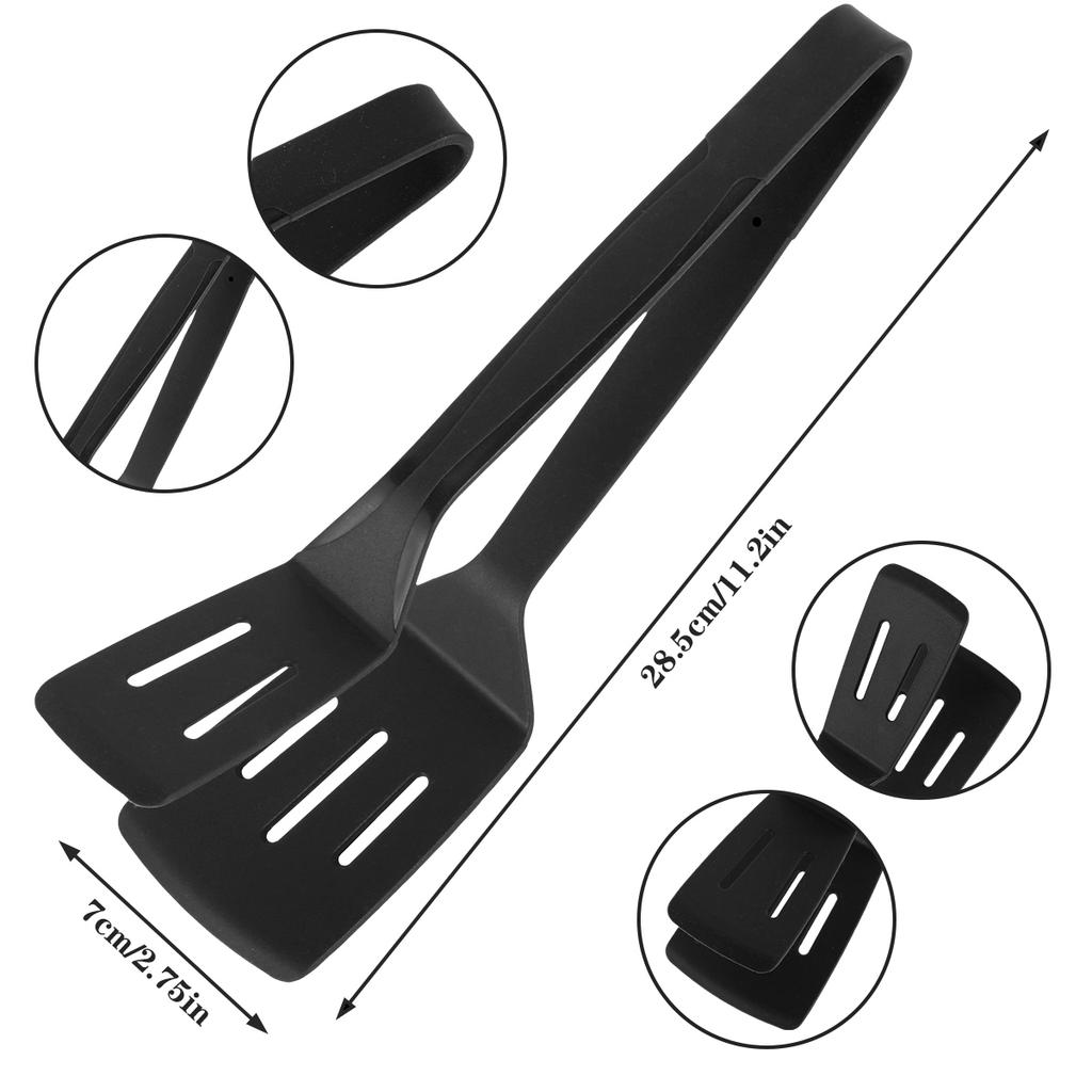 Nerezová ocelová steaková svorka Silikonový úchop Obracací kleště Špachtle na vejce Kleště Klip 3 v 1 Kleště na smažení palačinek Kuchyňské doplňky