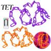 Stage Show Decorative Lighting Halloween Chain Lights, Waterproof Bright Orange/Purple LED Lighting, Plastic Bendable Lights Link for Garden