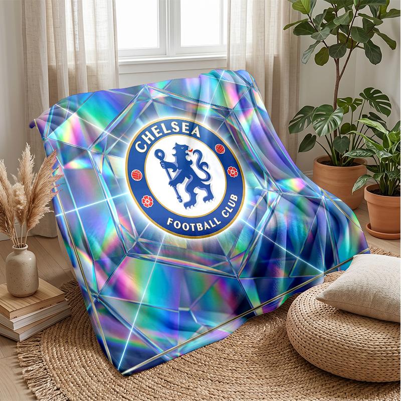 Chelsea FC Theme blanket Soft Flannel Blanket Plush Throw Blanket Cozy Sofa Bed Blanket for Home Decor