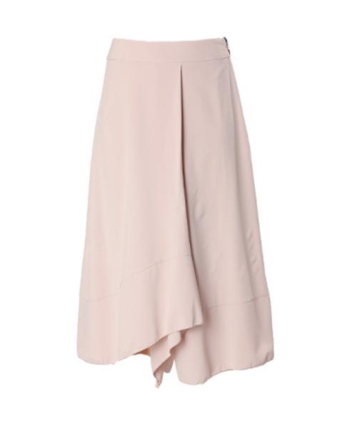 Olgangdijainseutyudio Asymmetrical Elastic Waist Skirt Pants Wide Pants