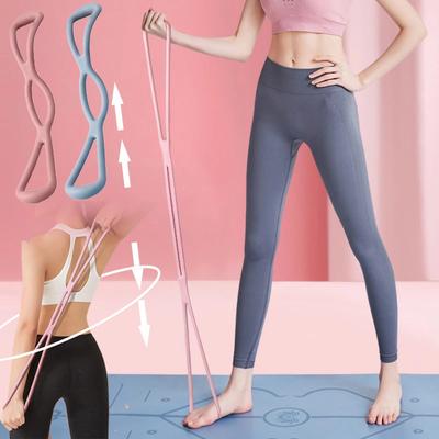 Widerstandsbänder Yoga 8 Wort Spannungsgerät Rückentrainingsseil Offener Hals Stretchgürtel Silikon Fitnessgeräte Armübung