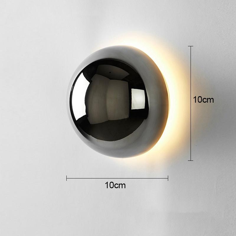 Nordic LED Wall Lamp For Living Room Study Lighting Modern Simple Corridor Solar Eclipse 85-265V Bedroom Bedside Wall Lights