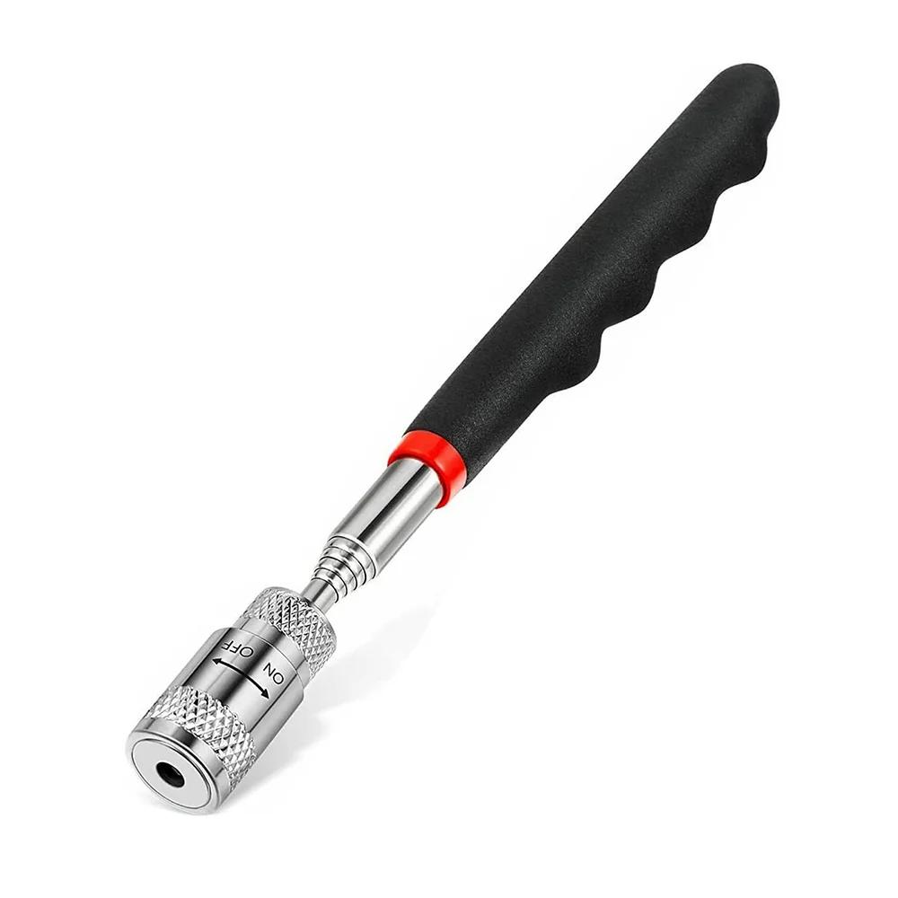 Telescopic Long Pen Telescopic Magnet Stick Adjustable with LED Light Magnetic Pick-Up Tools Durable Anti Slip Handle