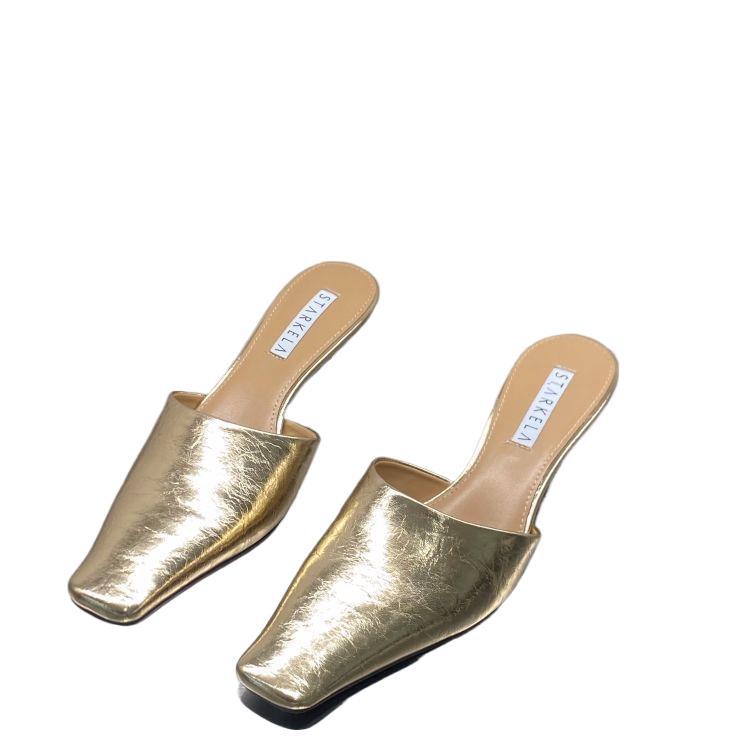 2025 Frühling und Sommer Französische Tasche Kopf coole Hausschuhe Damen tragen High Heels dünne Absätze Muller eckiger Kopf halbe Hausschuhe High Heels Hausschuhe