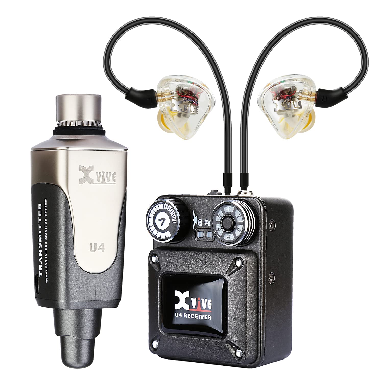 

Xvive Xvive U4T9 Монітор U4 Бездротова система T9 Монітор Повний набір In-Ear + In-Ear XV-U4T9 чорний