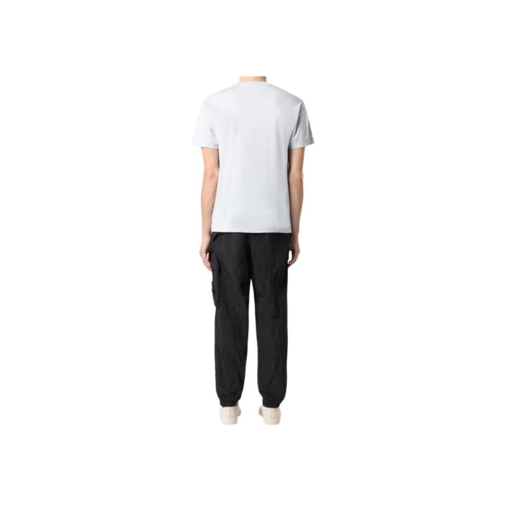 STONE ISLAND Logo Crew Neck Short Sleeve T-Shirt Men Tops Sky-Blue K1S1521000-39S0013-V0041