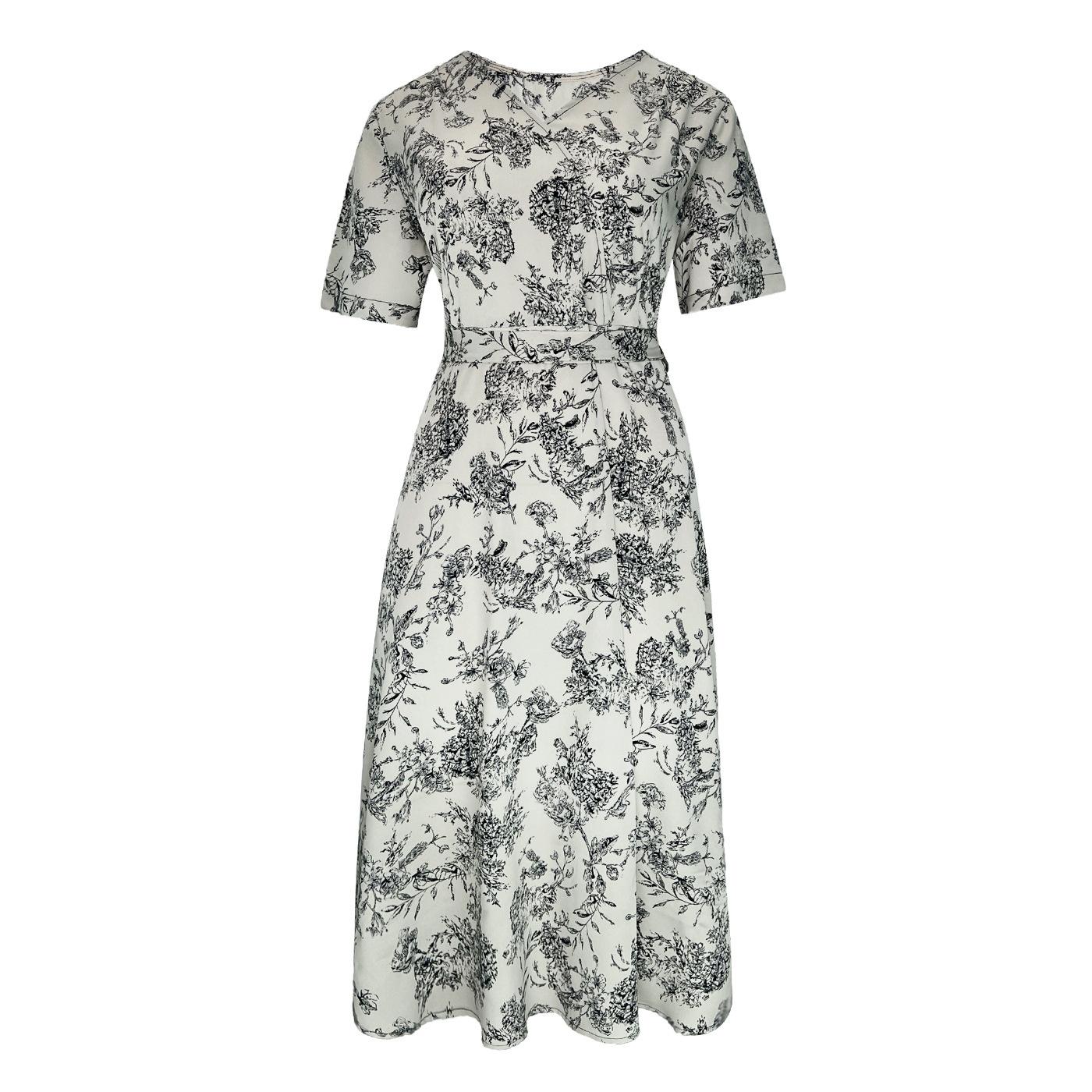 

Это женское платье большого размера с цветочным принтом — модная и стильная юбка миди с короткими рукавами, которая подчеркивает талию и делает фигуру стройнее. 6XL абрикосовый