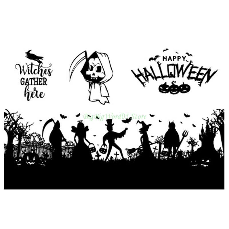 24TE Silicone Seal Stamp Halloween Series Clear Stamps DIY Scrapbooking Card Making
