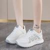 Spring, Summer, Autumn and Winter Women's Low-top Round-toe Lace-up White Shoes