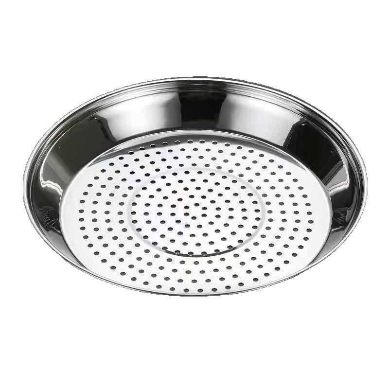 Zhishi 32CM 410 Stainless Steel Wok Steamer Tray Set