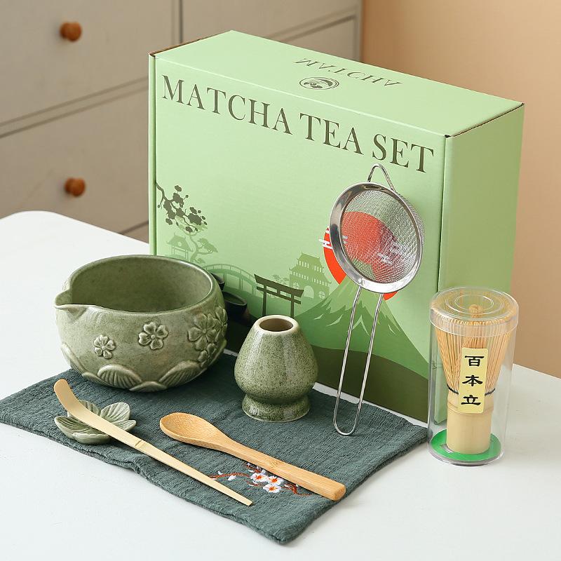 Matcha Bowl With Matcha Whisk Set Japanese Matcha Tea Set Matcha Making Kit Tranditional Song Dynasty Tea Ceremony Accessories