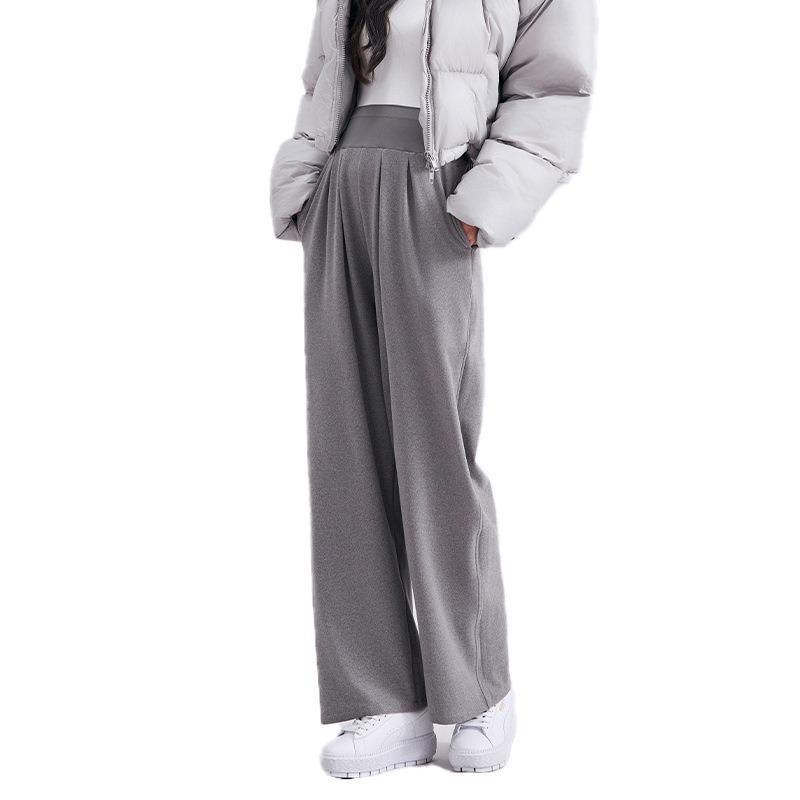Maternity pants loose spring and autumn winter home pants new high waist large size maternity casual pants maternity wide leg pants