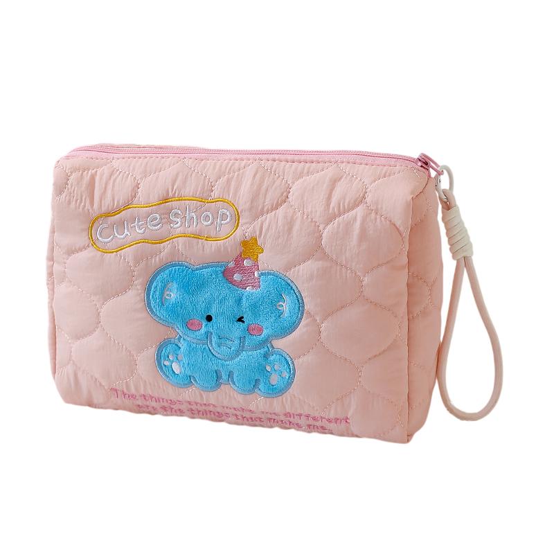 

Large Capacity Makeup Bag Portable Cute Cartoon Dog Storage Bag Multi-Functional Cosmetic Bag Travel Storage Pouch For Women рожевий