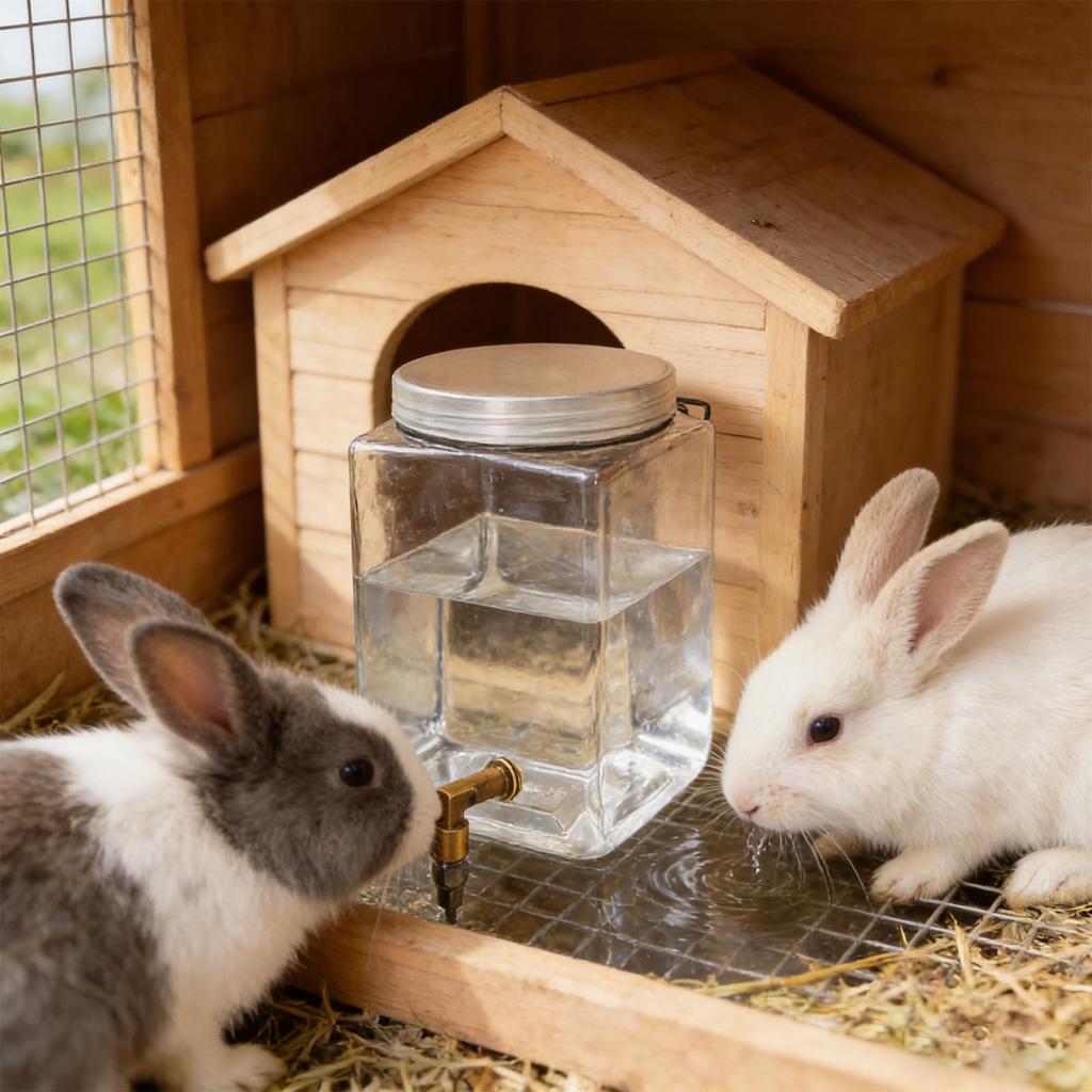 Small Animal Water Dispenser Plastic Drinking Bottle With Metal Pin Spout For Rabbit Bird Cage Hanging Water Feeder