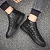 Brand Men's Winter Boots Retro Genuine Leather Boots Men Warm Snow Shoes Handmade Luxury Sneakers Men Casual Shoes