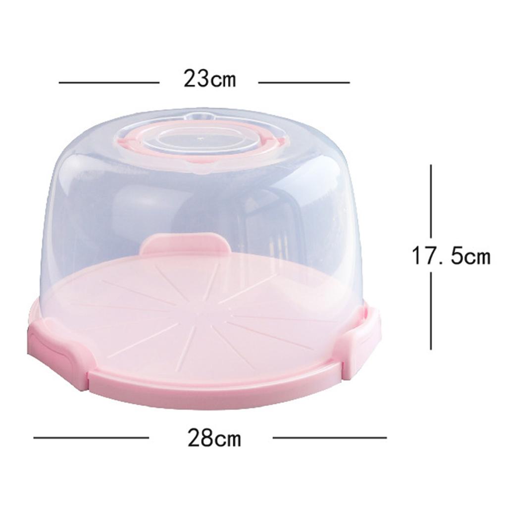 Plastic Cake Box with Foldable Handle Pastry Storage Boxes Dessert Container Cover Case Serving Tray for Travel Cake Acce