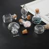 10pcs Clear Glass Containers Jars Bottles with Cork Tops Set For Creative Pendant Or Home Office Decorative Use