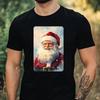 T-Shirt Herren Weihnachtsmann Portrait Motiv Baumwolle Größe XS bis 5XL