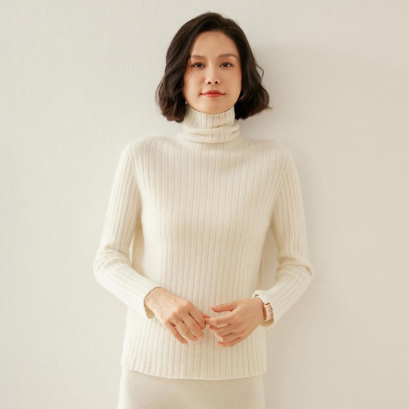 Women's Cashmere Sweater Qinghe Cashmere 100% Cashmere Autumn and Winter Cashmere Thickened Pullover Soft and Warm