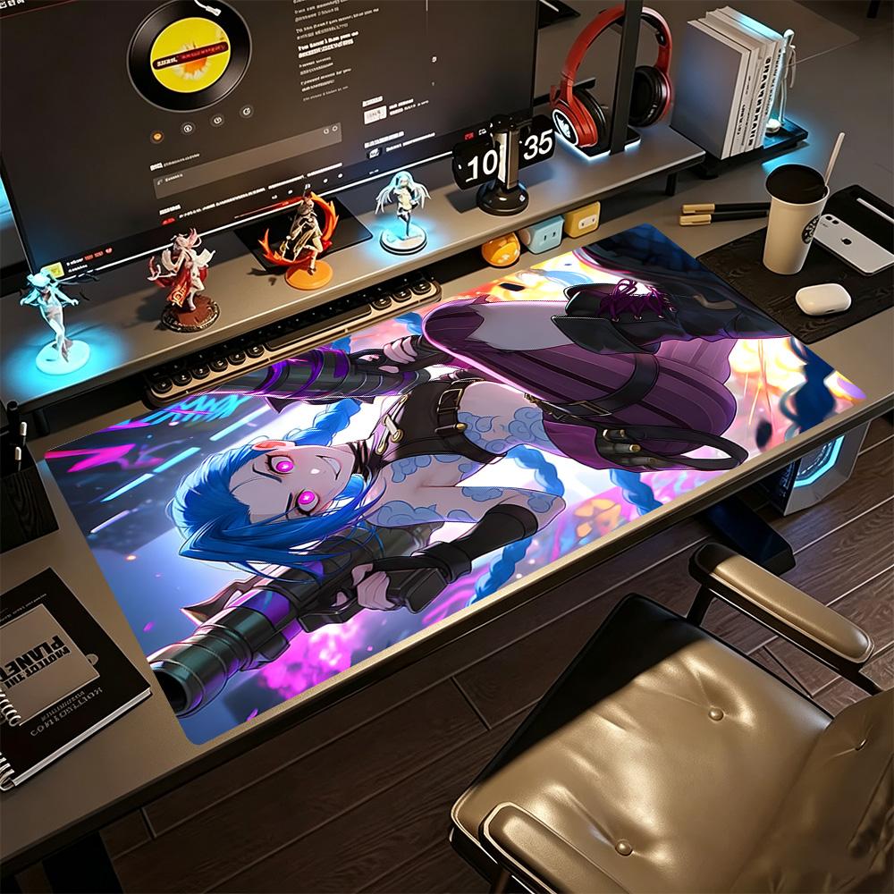 Cyberpunk Warrior Gaming Mouse Pad Gamer Mousepad Computer Desk Mat Non-Slip Rubber Bottom Computer Decor Item Office Use
