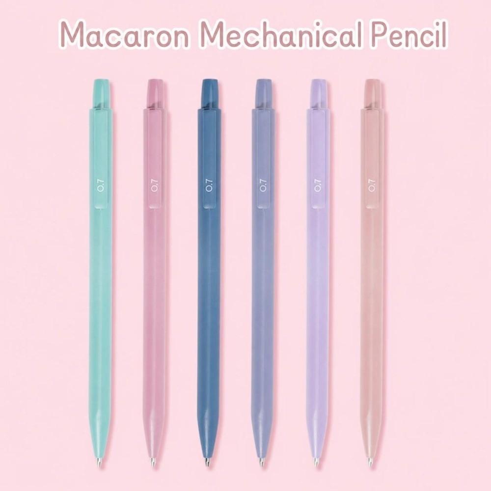 6/12pcs Morandi Automatic Pencils Triangular Barrel Student Writing Pencil Writing Sketching