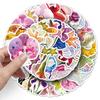 50PCS Diamond Flower Stickers: Creative Waterproof Decoration for Notebooks, Journals, and Cards