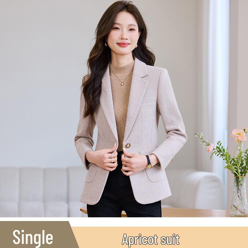 Женский высококачественный шерстяной пиджак: Приталенный кардиган с поясом, осень/зима 2025. L