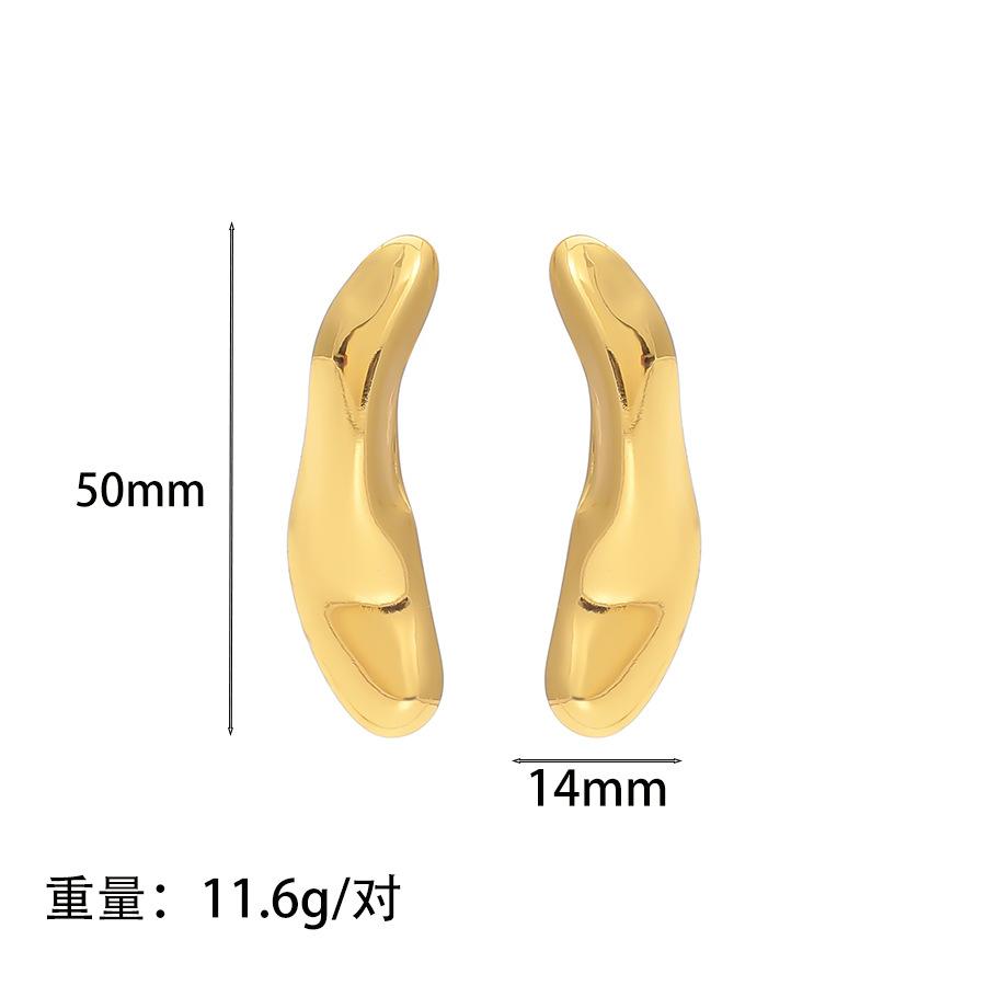

Niche Design Glossy Triangle Petal Stainless Steel Earrings Earrings Fashion Premium Titanium Steel Stud Earrings ready stock