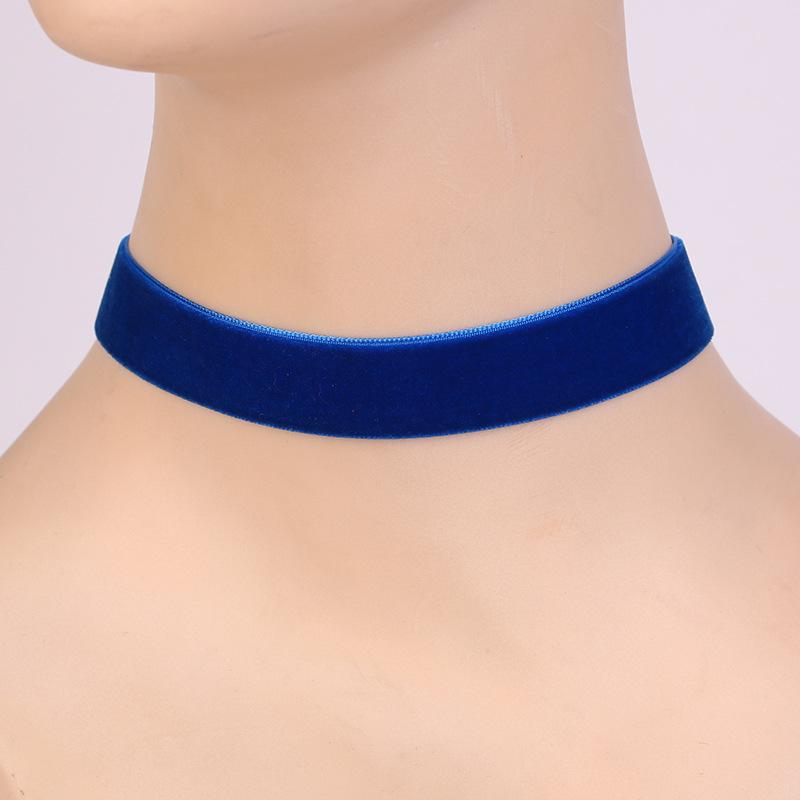 1 Stück Roter Samtstoff Sommer Schmaler Kragen Einfacher Choker Halskette Dekoration Für Frauen