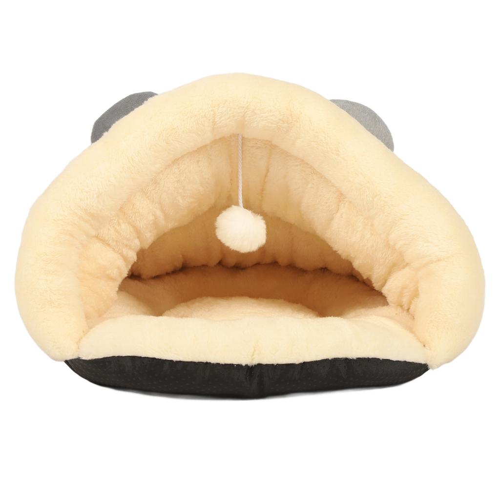 Katzenhöhlenbett Dreiecksbett Warm Weich Bequem Halbgeschlossen Katzenzeltbett Haustier Dreiecksnest für Winter Haustiere Welpe