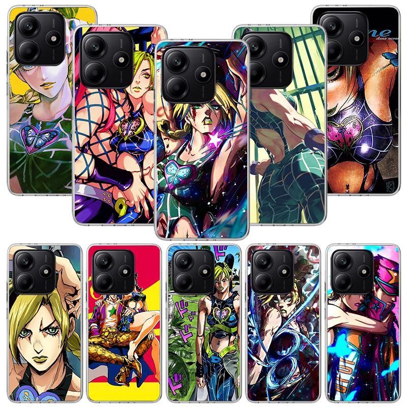 JoJo's Bizarre Adventure Jolyne Cujoh Phone Case For Xiaomi Redmi Note 13 14 15 Pro Plus 12S 12 14S 11S 11E 10 10S 11 11T 5G 4G