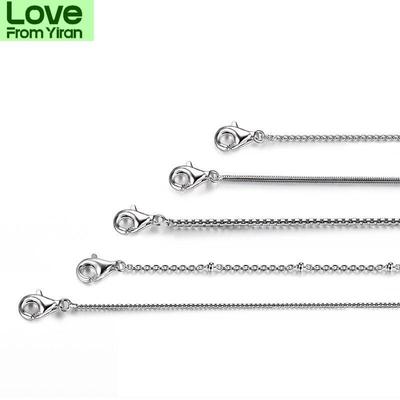 Klassieke Basis Ketting 100% 925 Massief Sterling Zilver Ketting 40cm 45cm 50cm Fijne Sieraden Mode Hanger Schakel