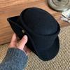 British Style Hepburn Style Flat-top Cap Elegant Women Jazz Hat French Black Felt Hat  Bride