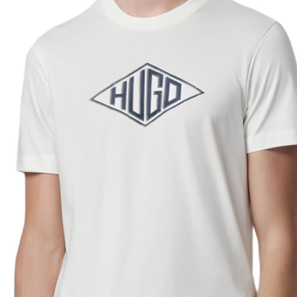 Hugo Logo Embroidered Crewneck T Shirt 50534934-102