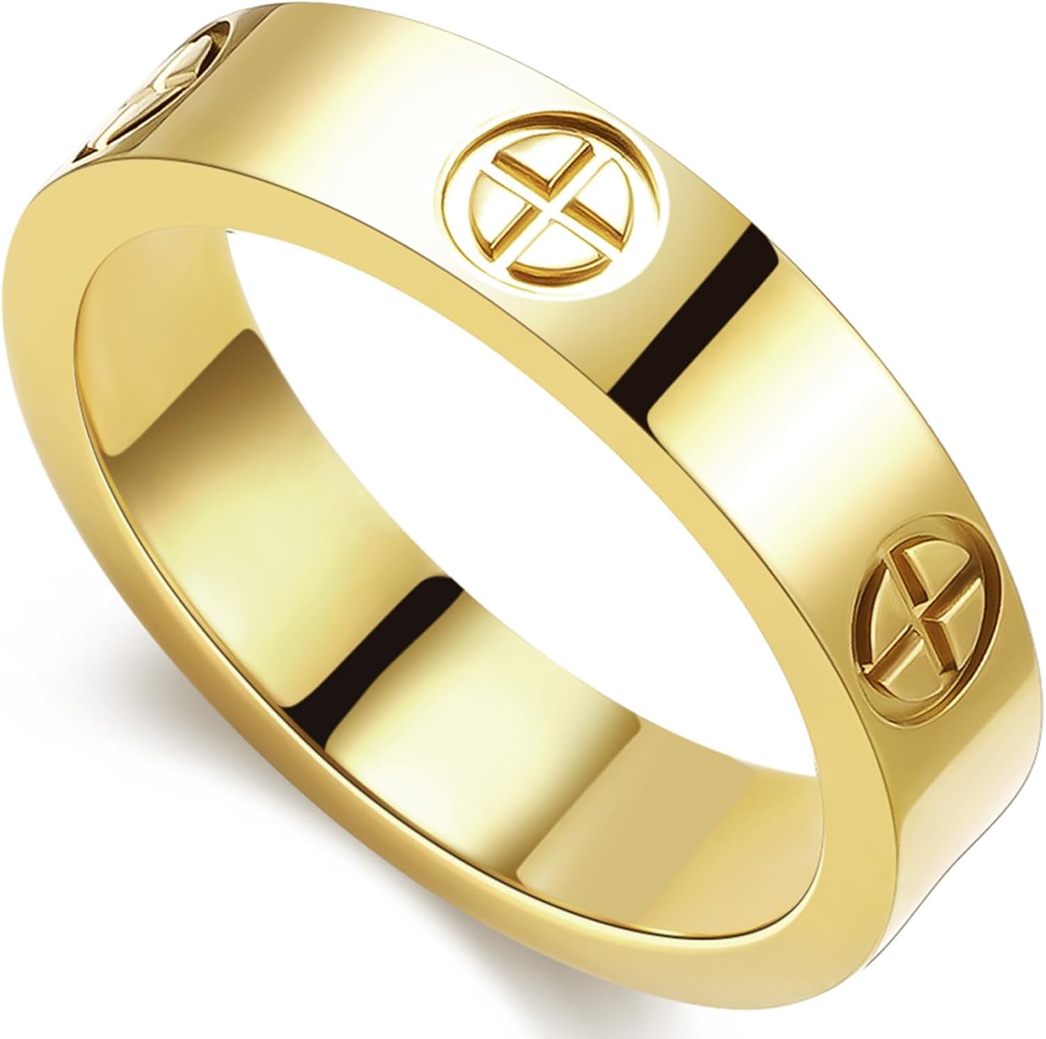 Liebe Freundschaft Ring Vergoldeter Edelstahl Versprechensring Ehering Schmuck Weihnachten Geburtstagsgeschenke für Frauen 10 beige