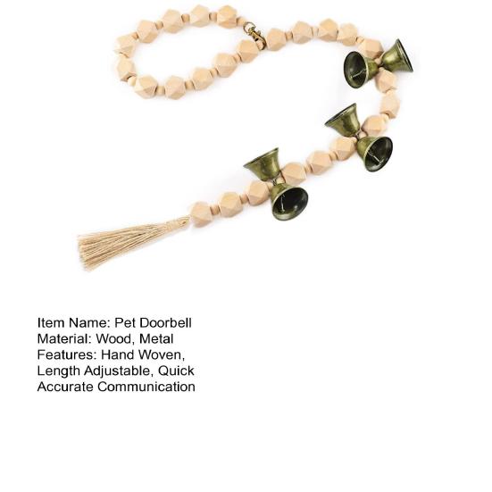 Dog Pet Doorbell Hand Woven Length Adjustable Quick Accurate Communication Door Potty