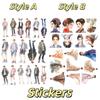17pcs Stickers Vintage watercolor ancient-style girl Decorative DIY Craft Photo Albums Planner  Journal  Scrapbooking stationary