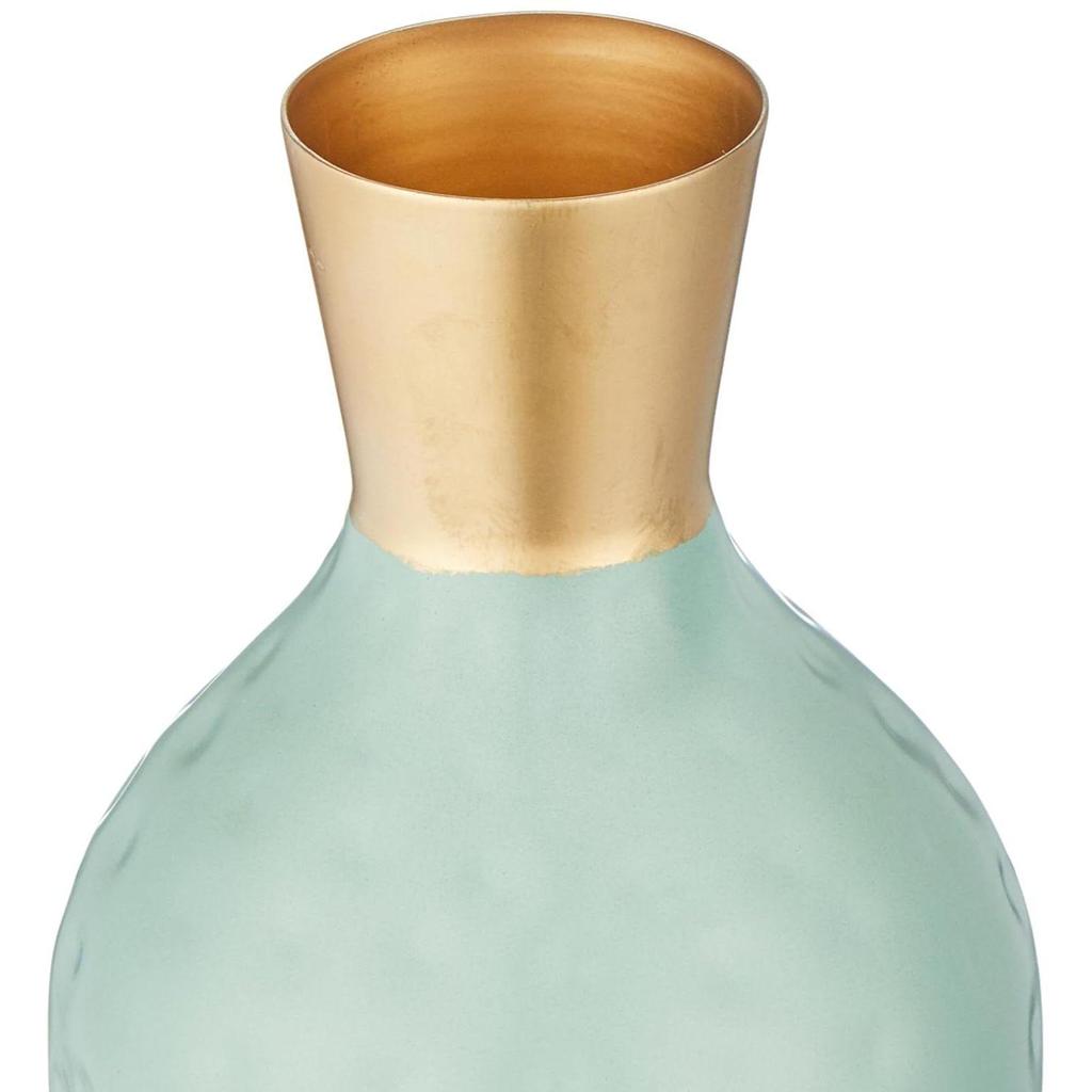 Flower Vase with Rust-Resistant Coating | Stylish and Easy-to-Clean Finish | Compact Design for Modern Décor | Bottle Vase - Aqua