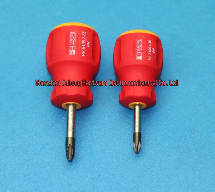 Swiss PB Tools 8195 Series PH1/2 Short Handle Phillips Screwdriver