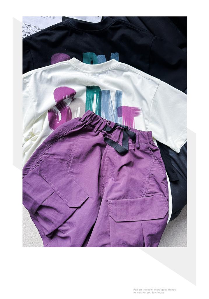 Boys' Summer Short Sleeve Set 2026 New Children's Summer Clothes Boys' Summer Two Piece Set Loose Trendy Cool
