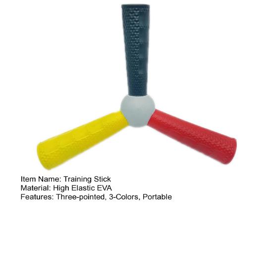 Reaction Speed Training Stick Three-pointed 3-Colors Portable Hand-eye Coordination Reaction Training Throwing Tool Gym Supplies