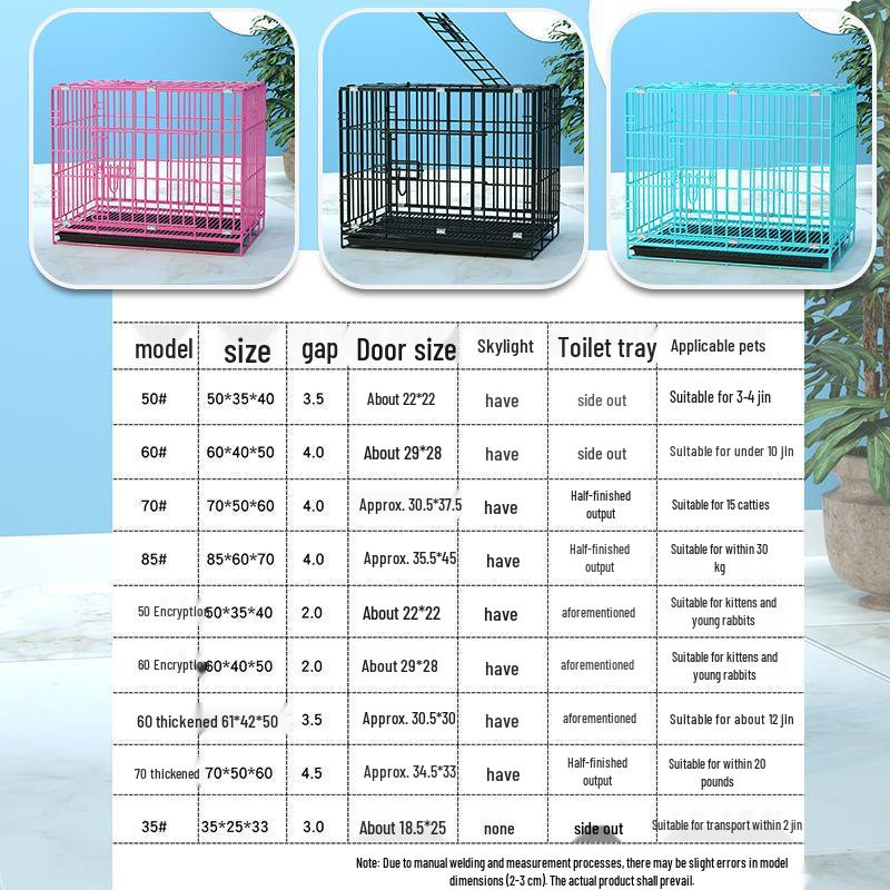 Indoor Pet Cage: Medium-Large for Dogs, Small Cats, Rabbits, or Chickens with Built-in Toilet