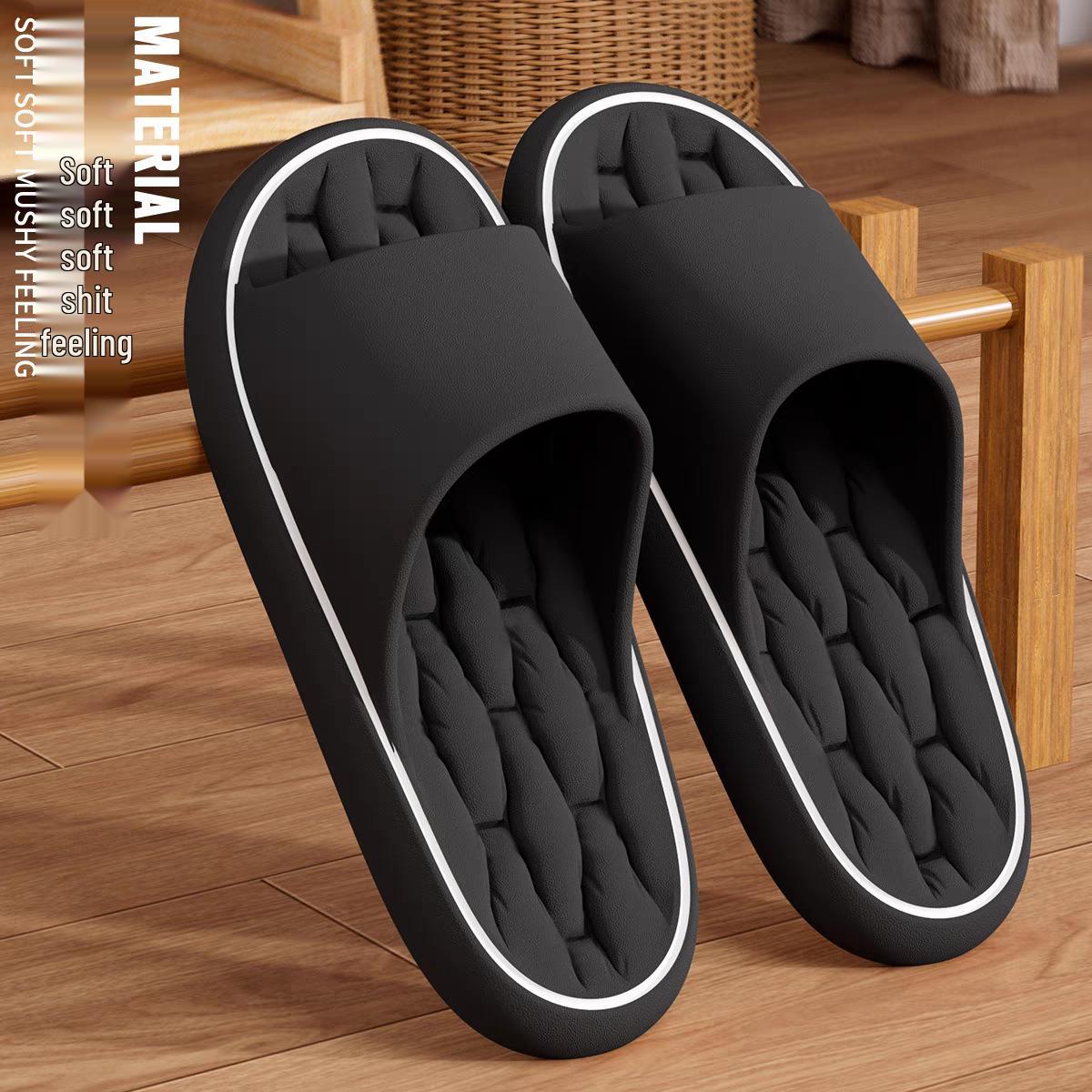 

Мужские летние шлепанцы из ЭВА: Дезодорант, Толстая мягкая подошва, Нескользящие, Комфорт, Водостойкие, Бесшумные. 38-39 чёрный