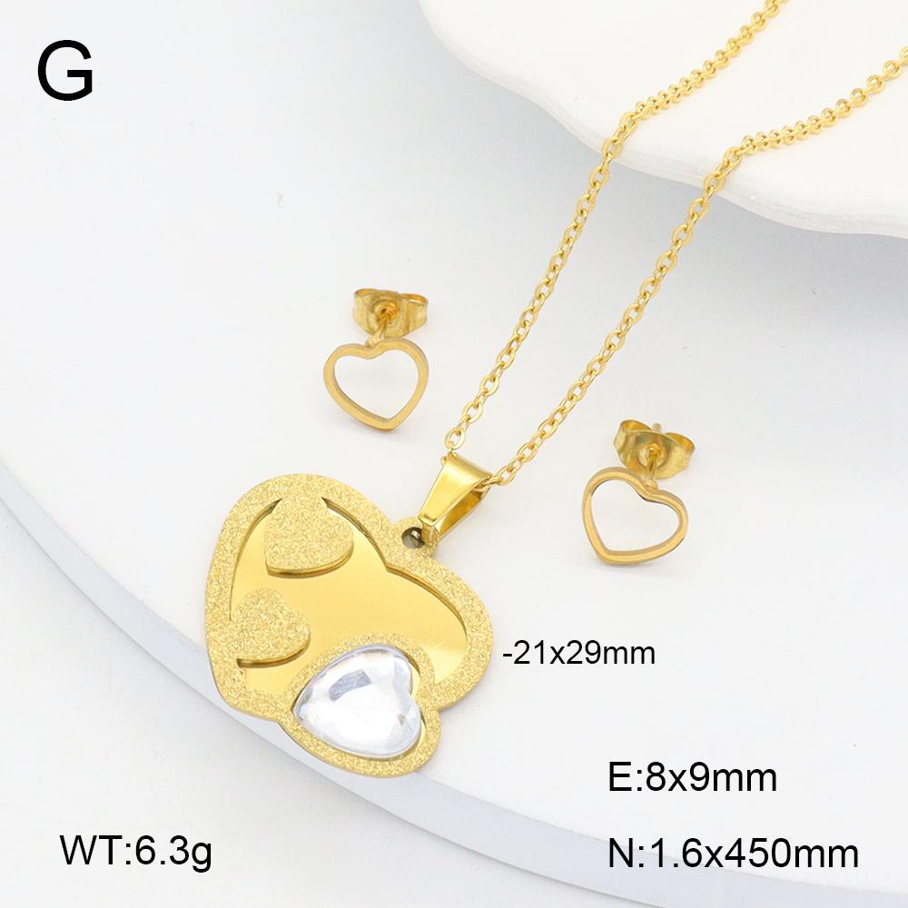 Stainless Steel Gold Flower Set Women 4pcs Necklace Earrings Bracelet Ring Cubic Zirconia Luxury Wedding Party Anniversary Gift