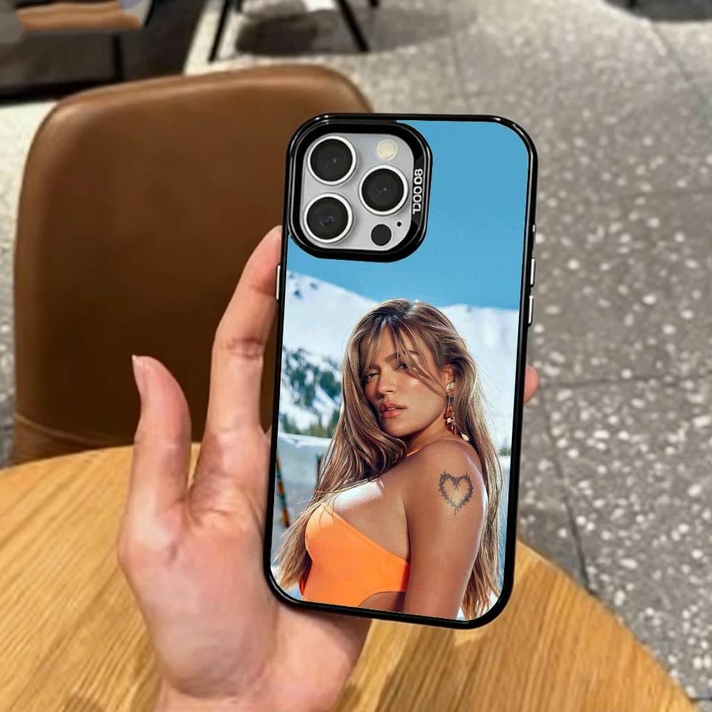 COOL K-Karol G T-Tropicoqueta   Phone Case For iPhone17,16,15,14,13,12,11 Plus,Pro Max Colored Silver Plated Inside Cover