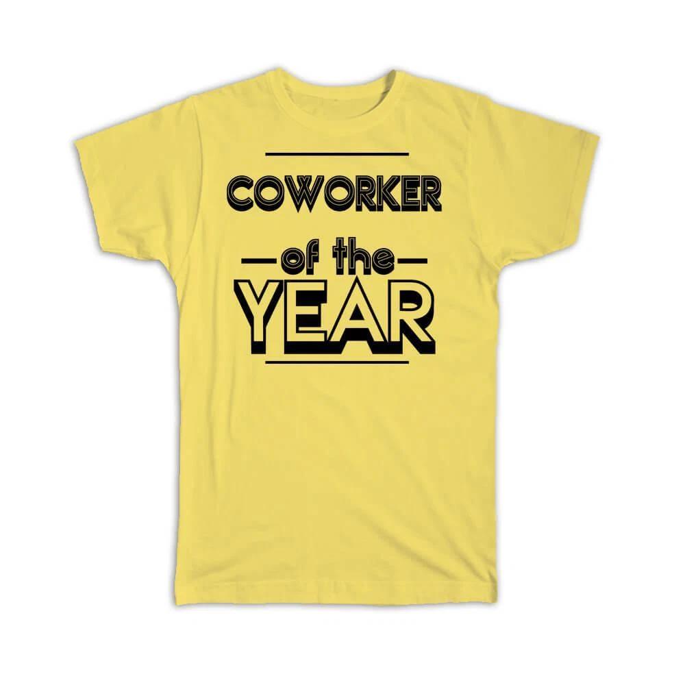 Gift T-Shirt : COWORKER of The Year Christmas Birthday Work Job M